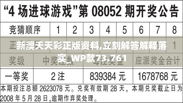 新澳天天开奖免费资料，真实释义、解释与落实